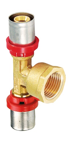 Sanitop Wiroflex WIROPRESS T-Stück 16 x 1/2 IG x 16 mm, Presssystem