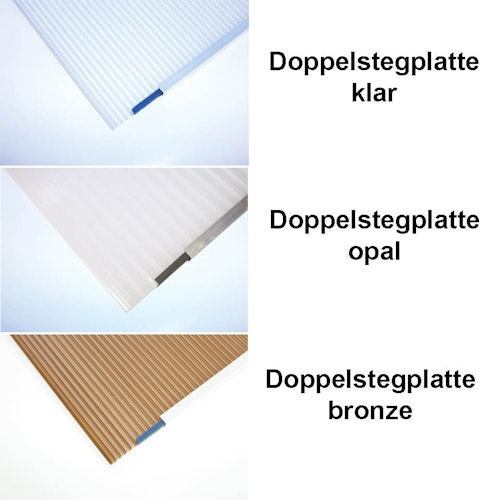 Skan Holz Aluminium Terrassenüberdachung Modena Breite 434 cm mit Echtglas-Dach