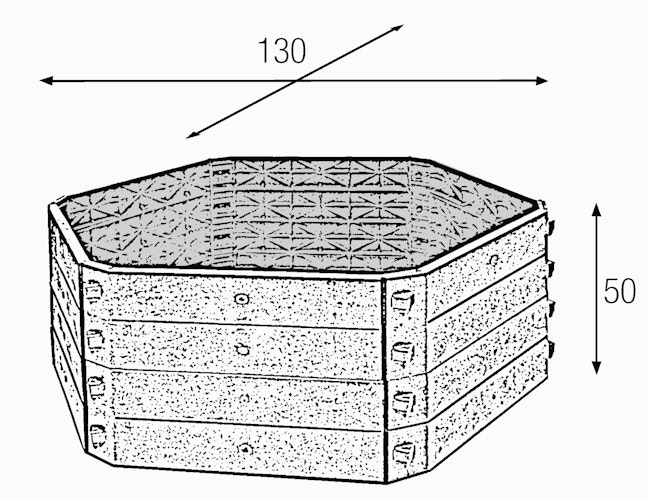 KHW-Schnellkomposter/Hochbeet Grundvariante SK 550 Liter