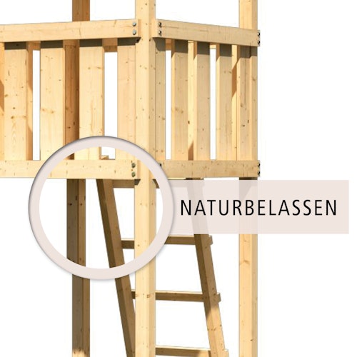 Akubi Stelzenhaus Benjamin mit Holzrampe