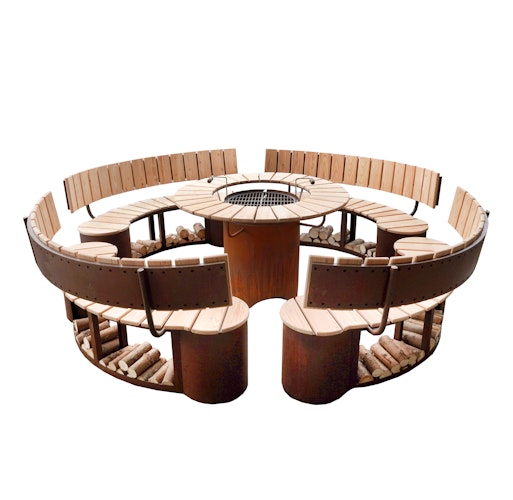 Badeko Grill-/Feuerstelle „Freiburg Deluxe“ in Edelrostoptik