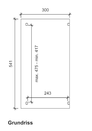 Skan Holz Sanremo aus Leimholz ohne Mittelpfosten Breite 541 cm freistehende Terrassenüberdachung