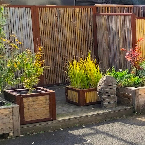 BambusBASIS Hochbeet - Profile Corten