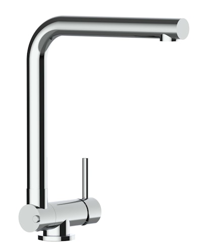 Wasserhahn Vorfenster Küchenarmatur, Umklappbar 4,5 CM, mit 360° schwenkbarem L-Auslauf, Verchromt