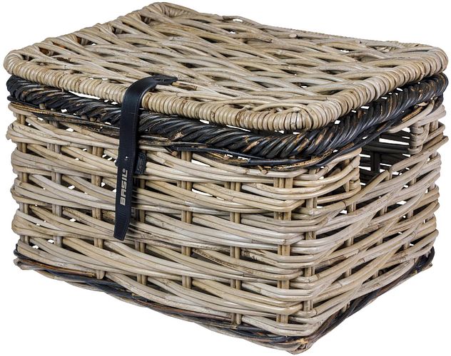 Basil Korb Dijon mit Deckel grau grey black Gr. S