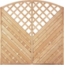 Vorschaubild T&J MAXI DIAGONAL RANK Lamellenzaun Diagonal Bogen Rank 180 x 180/160 cm