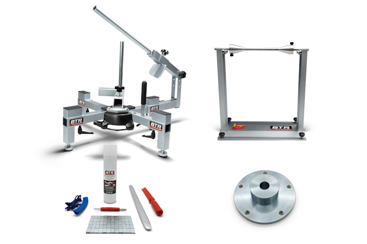 Reifenmontiergerät EVO2® Set für BMW Einarmschwingen mit 5-Loch-Felge