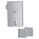 Vorschaubild Griffwerk QUATTRO 1.0 -Edelstahl matt Ganzglastürbeschlagset rechts -3-teiliger Bandsatz -ohne Griff -PZ