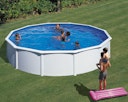 Vorschaubild myPOOL Swimming Pool Poolset Feeling Weiss - Rundform mit Stahlwandbecken Höhe 1,32 m