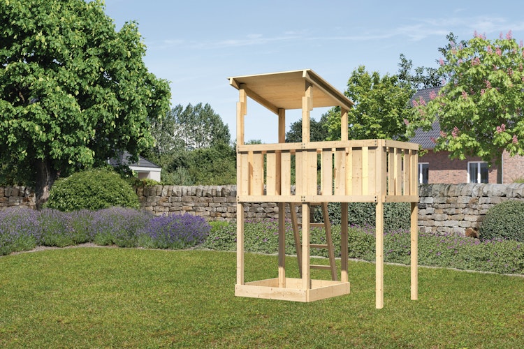 Akubi Kinderspielturm Anna mit Pultdach inkl. Anbauplattform