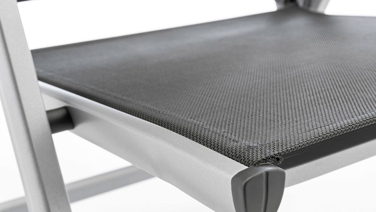 Kettler Multipositionssessel BASIC PLUS, Aluminium Silber / Outdoorgewebe Anthrazit