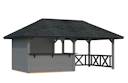 Vorschaubild Palmako Pavillon Bianca 16,6 m² Set 3