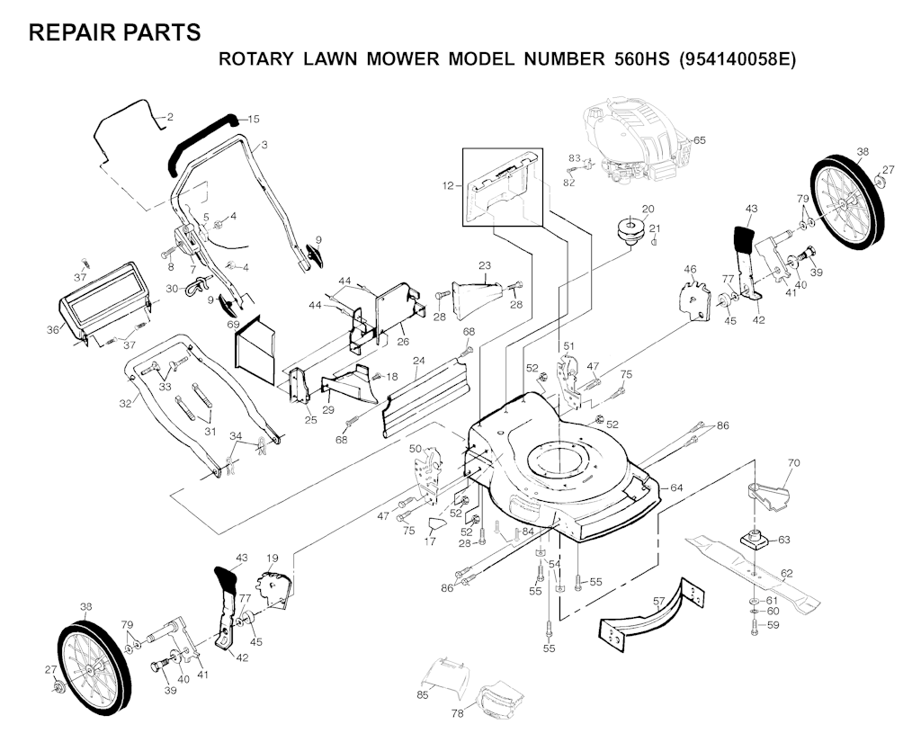 Explosionszeichnung Ersatzteile