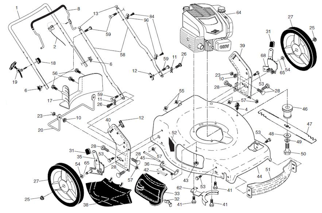 Explosionszeichnung Ersatzteile