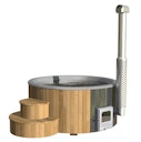 Vorschaubild Wolff Finnhaus Badebottich Hot Tub Ø 200 cm Thermoholz mit Außenofen & GFK-Wanne