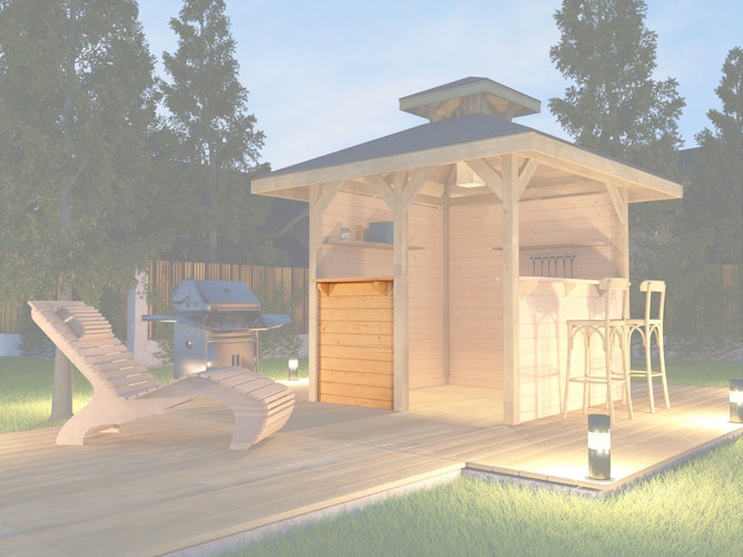 Weka Treseneingang (1x) für Gartenoase 651 Gr. 2 bzw. 3 (380 x 380 cm)