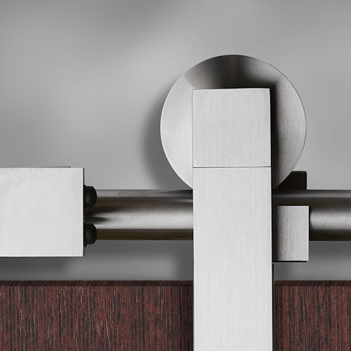 GRIFFWERK Schiebetürsystem PURISTO für Holz v.d.Wand-Edelstahl Optik