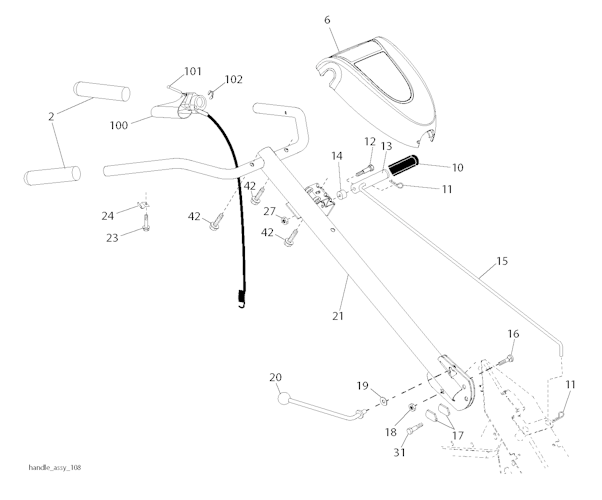Husqvarna Motorhacken 96093001203 DRT900H