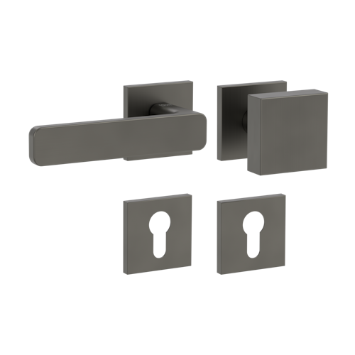 Griffwerk Wechselgarnitur VAYA 265 MINIMAL MODERN fast2fix Fast2Fix Rosetten eckig Knopf SQUARE Kaschmirgrau L