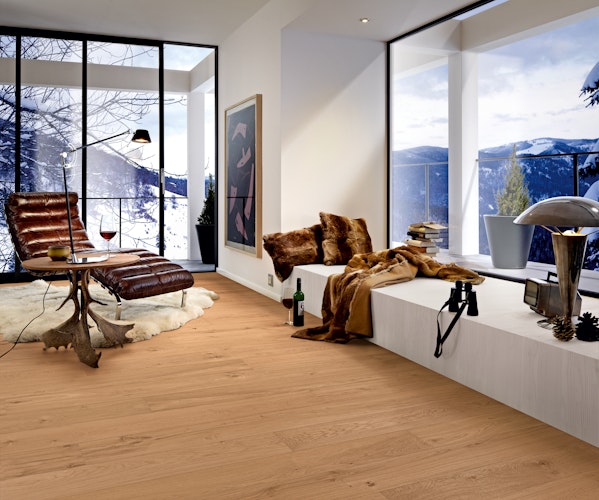 MEISTER Lindura-Holzboden HD 400 | ultramattlackiert (Sonderformat) 2200 x 250 x 11 mm Eiche lebhaft gebürstet 8914