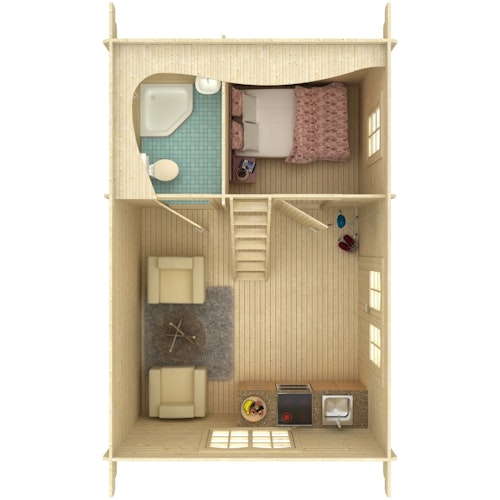 Palmako Ferienhaus Sandra 29,9 m² - 44 mm