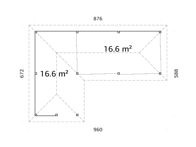 Palmako Pavillon Bianca 33,2 m² Set 521 Slide Plus mit Isolierglas-Schiebetüren