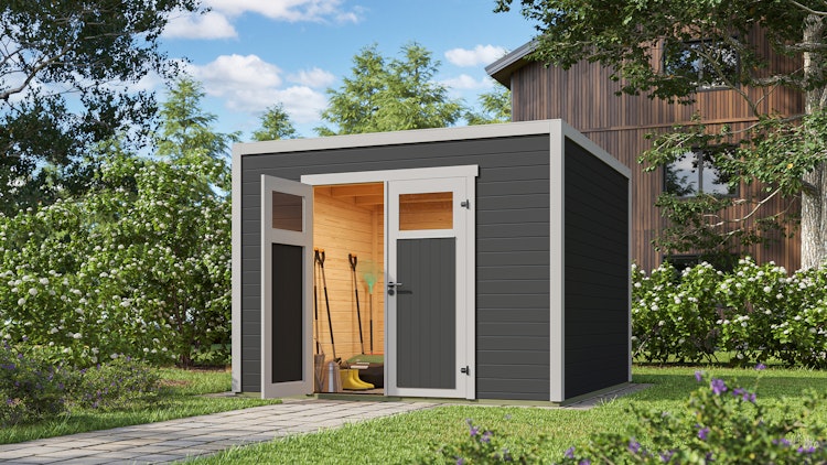 Weka Design-Gartenhaus Batu - 28 mm - Modern Storage