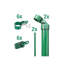 Alberts® Zauneck-Set Maschendrahtzaun,z.Einbet.,grün,Zaunhöhe:1500mm 601447