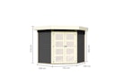 Vorschaubild Karibu Gartenhaus Gerätehaus Goldendorf 3/5 - 19 mm