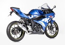 Vorschaubild HURRIC KOMPLETTANLAGE Schalldämpfer Supersport Aluminium poliert für SUZUKI GSX-R 125,GSX-S 125
