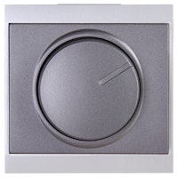 Kopp Dimmerabdeckuung für Druck-Wechseldimmer MALTA silber/anthrazit