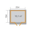 Vorschaubild Weka 19 mm Gartenhaus 325 A