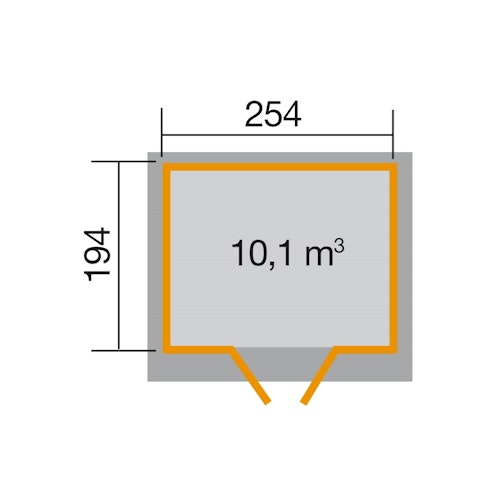 Weka 19 mm Gartenhaus 325 A