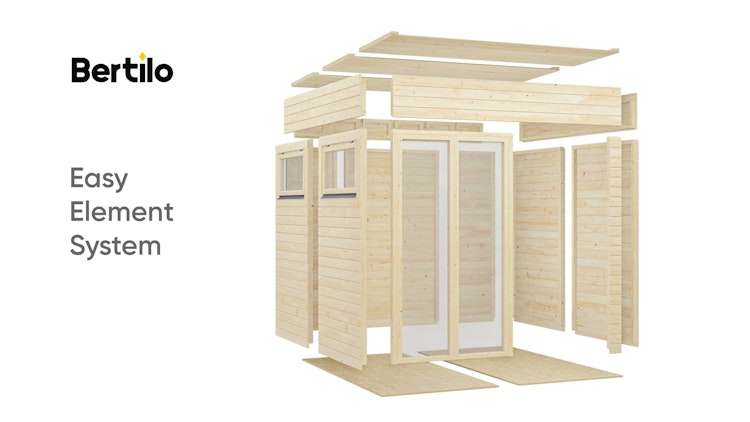 Bertilo Gartenhaus Cubus 2 Office - 19 mm