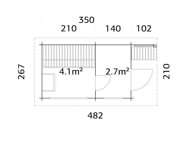 Palmako Saunahaus Sanna 6,8 m²