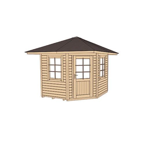 Weka 28 mm Gartenhaus 149 5-Eck