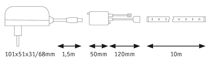 Paulmann SimpLED LED Strip RGB Komplettset 10m