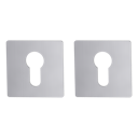 Vorschaubild Griffwerk FRAME | DESIGN MANUFAKTUR ROSETTE -Edelstahl matt Rosettenpaar eckig -Prontofix -PZ