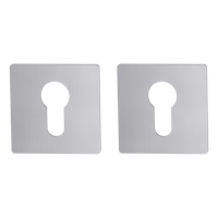 Griffwerk FRAME | DESIGN MANUFAKTUR ROSETTE -Edelstahl matt Rosettenpaar eckig -Prontofix -PZ