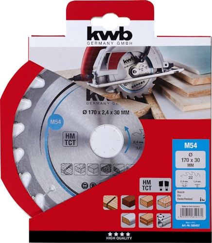 kwb Sägebl HM Mittel 170x30 Z22 585457