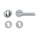 Vorschaubild Griffwerk LARONDA Schraubtechnik GK4 -Chrom/Perla Silbermatt Rosettengarnitur -Schraubt. -Knopf R21 -WR -TS 40-45mm