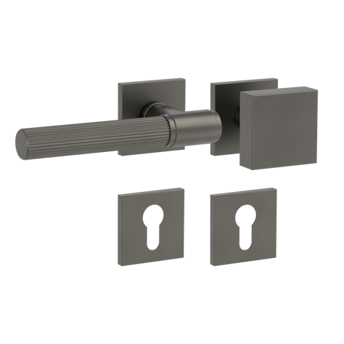 Griffwerk Wechselgarnitur VAYA 136 ARIS fast2fix Fast2Fix Rosetten eckig Knopf SQUARE Kaschmirgrau L