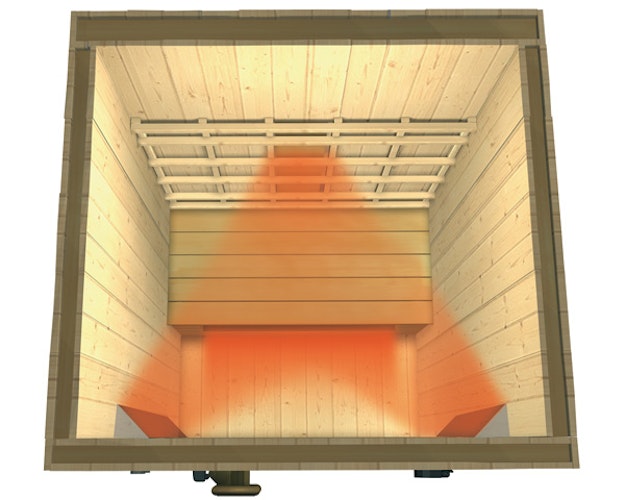 Weka Infrarot Kabine Tanilla Eck - inkl. Lendenstütze inkl. Linienstrahler