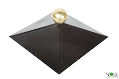 Wolff Finnhaus Dachhaube 4-eckig in schwarz mit MessingkugelZubehörbild