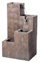 Vorschaubild Gartenbrunnen "Stufenbrunnen LED", holzfarben, 26x21x49cm (016647-00)