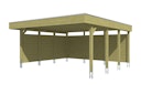 Vorschaubild Skan Holz Doppelcarport Friesland 546x555 cm inkl. Seiten- und Rückwand Set C