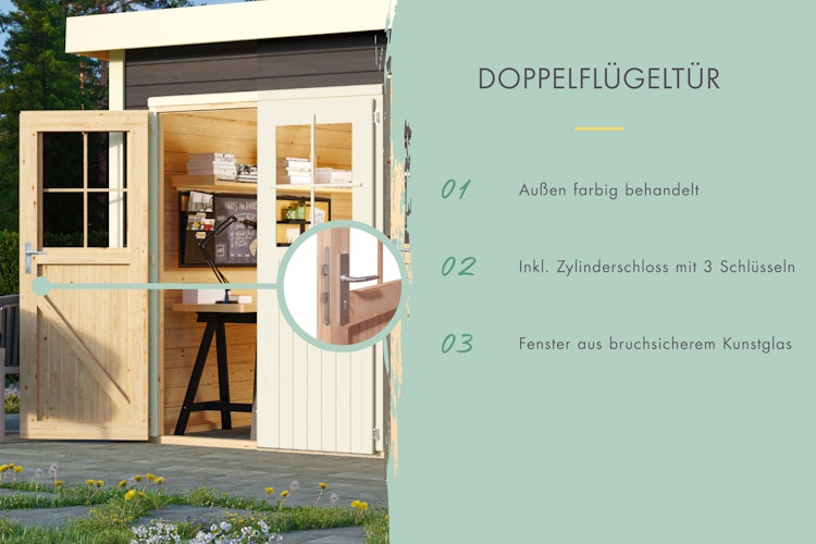 Karibu Woodfeeling Gartenhaus Tintrup - 28 mm