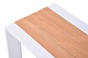 Vorschaubild Garden Pleasure Bank VENICE 180 cm, Aluminium Weiß / Nonwood Teak-Optik