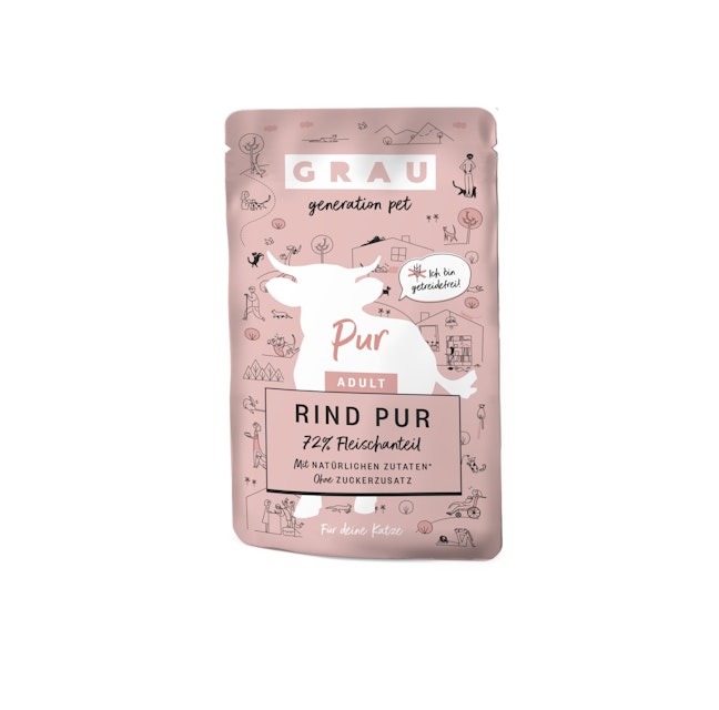 grau Pouchbeutel 125 Gramm KatzennassfutterVorschaubild