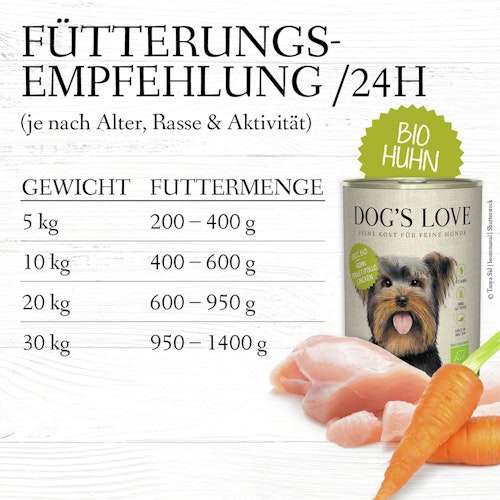 Dog's Love Bio 200g Dose Hundenassfutter